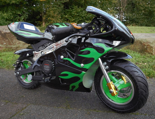 Mini moto verde - moto,